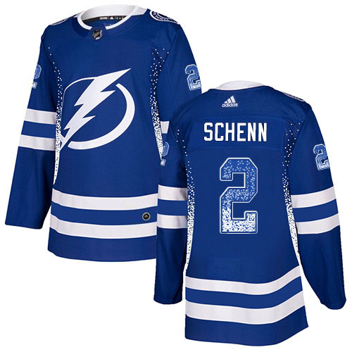 Adidas Tampa Bay Lightning Men 2 Luke Schenn Blue Home Authentic Drift Fashion Stitched NHL Jersey
